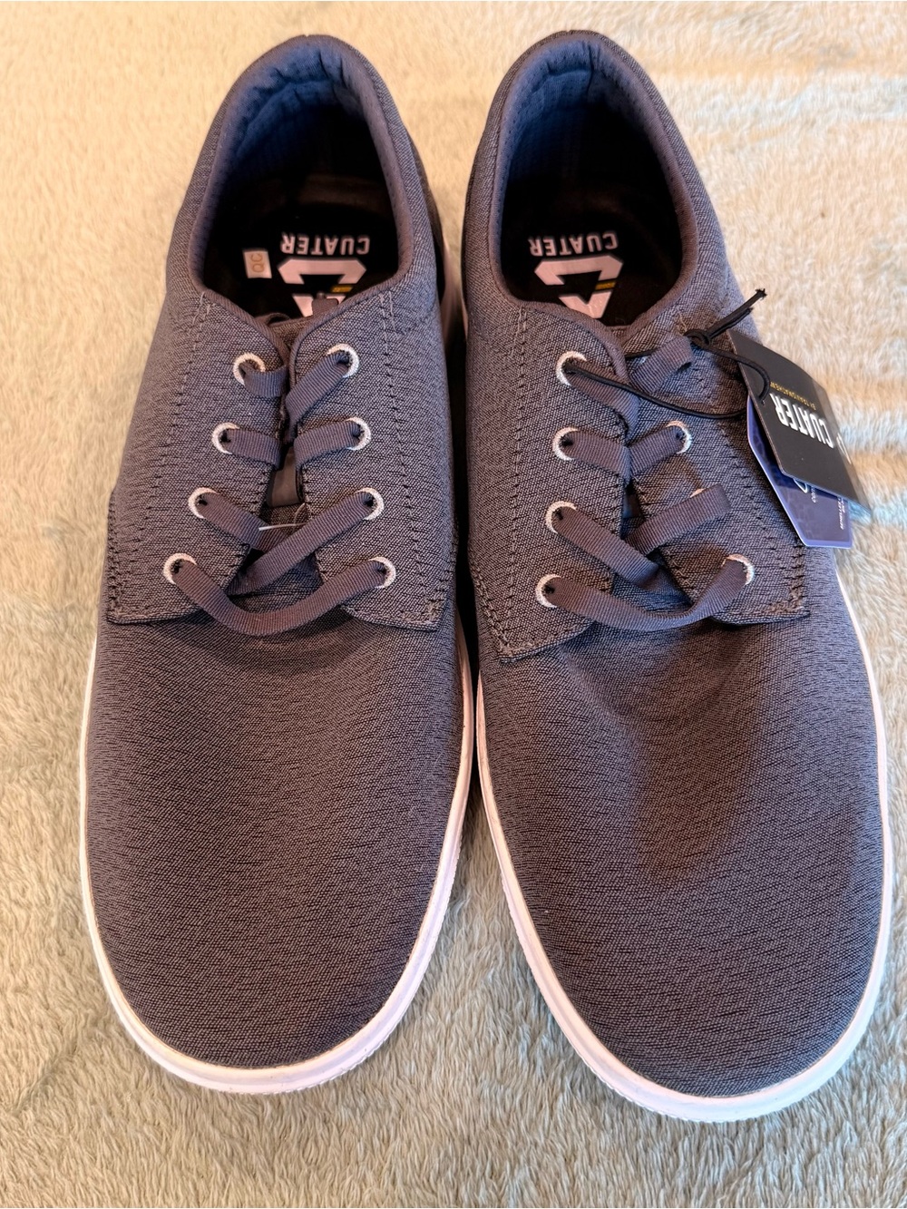 Travis Mathew Men's Low-Top Canvas Sneaker - Charcoal Gray 11.5